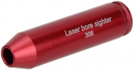 .243/.308/.7MM-08 Red Laser Bore Sighter/ Red/ Aluminum