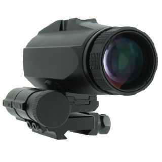 FLIP-TO-SIDE 3X RED DOT MAGNIFIER (BLACK)