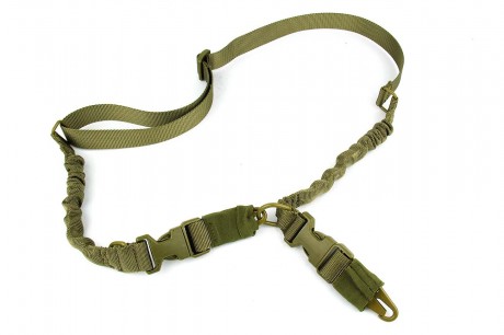 2 To 1 Point Double Bungee Rifle Sling/Tan